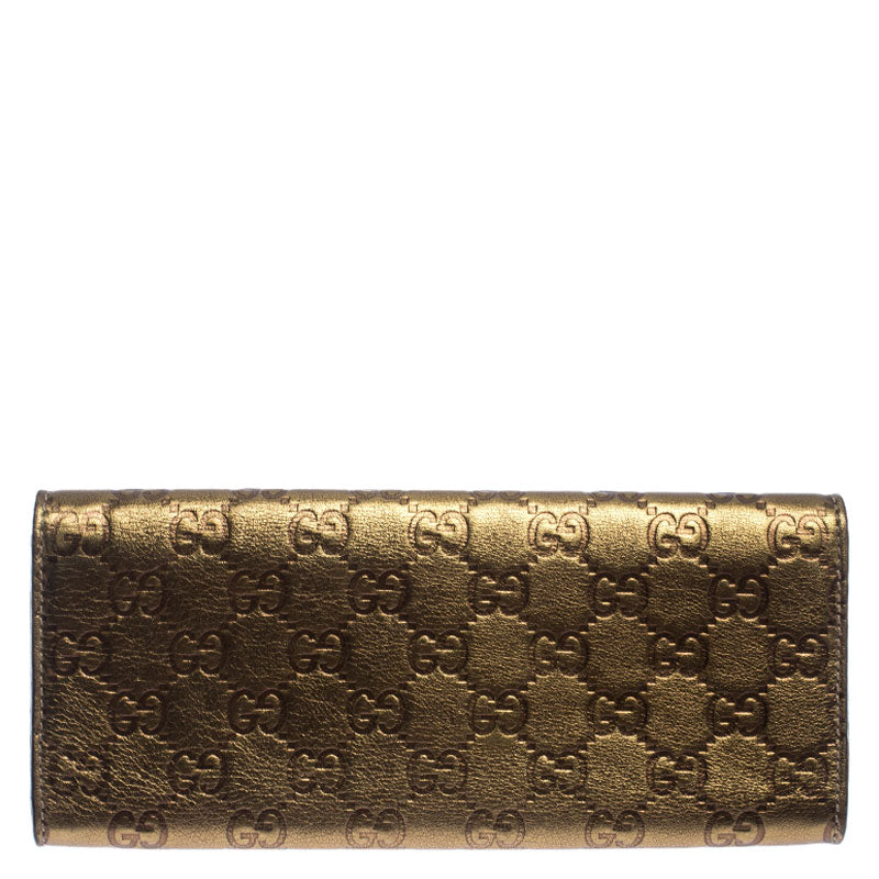 Luxury Gucci Trending 2025 Gold Luxury Gucci Trending 2025ssima Leather Buckle Continental Wallet..