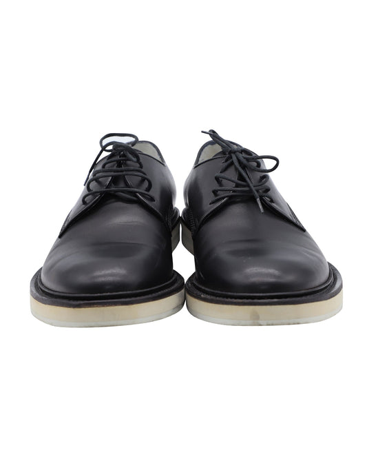 Luxury Gucci Trending 2025 Lace-Up Derby Shoes in Black Leather