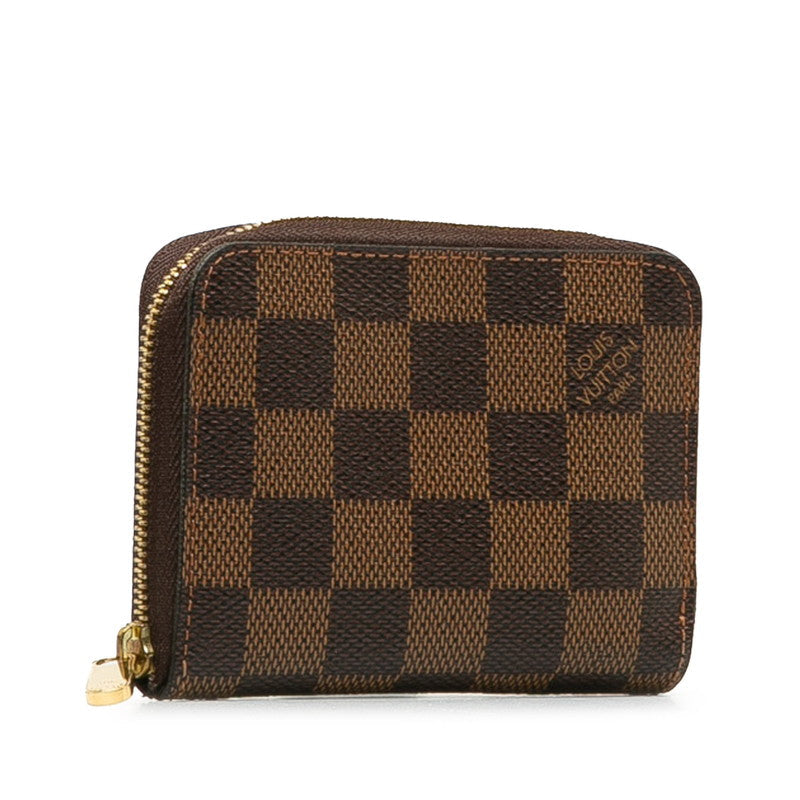 Louis Vuitton Damier Zippy Coinpace Coin Case N63070 Brown PVC Leather  Louis Vuitton