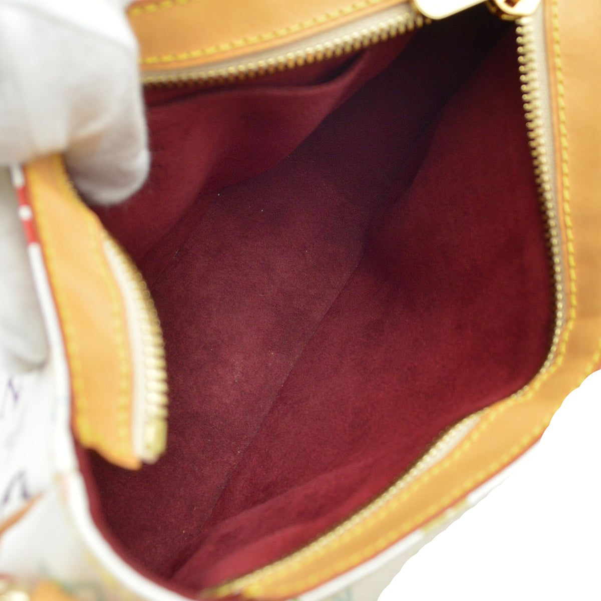 Louis Vuitton 2005 White Monogram Multicolor Lodge PM Handbag M40053