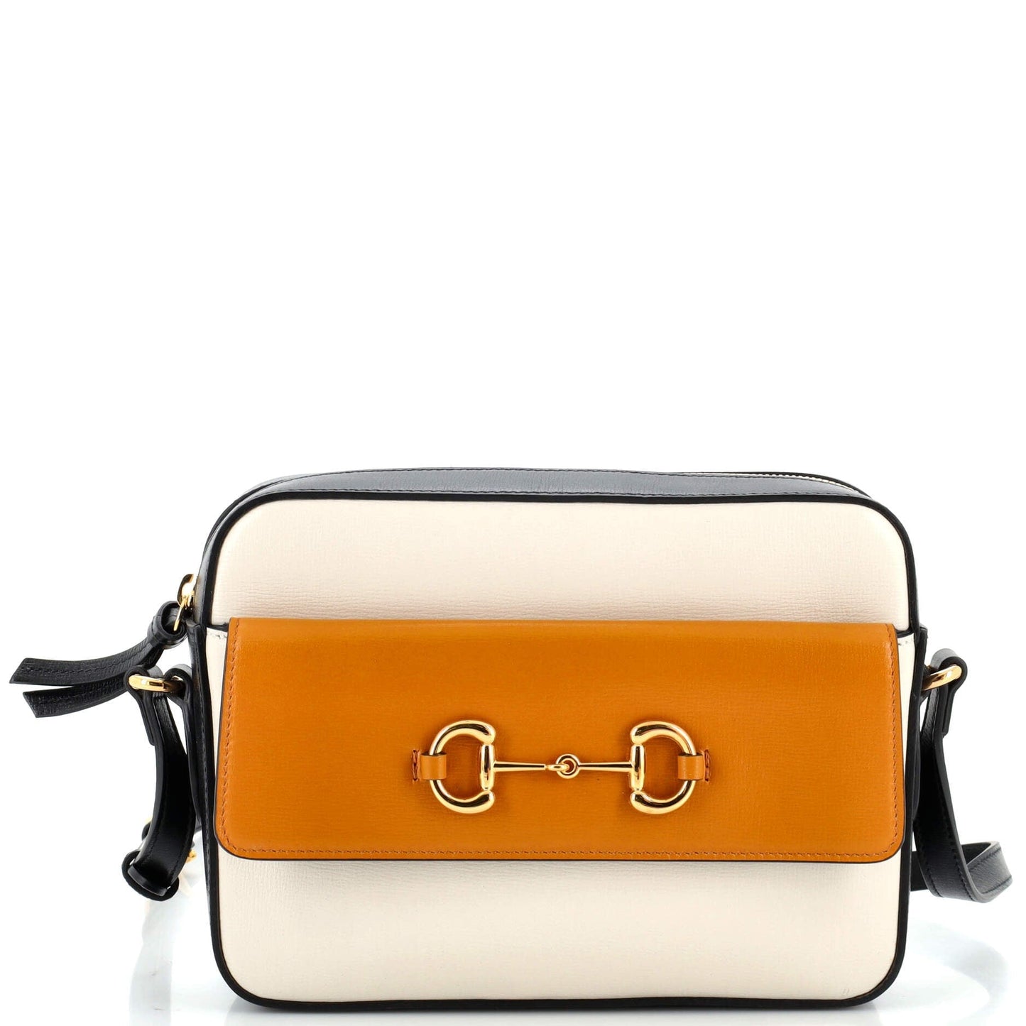Luxury Gucci Trending 2025 Horsebit 1955 Flap Pocket Camera Bag Leather Small