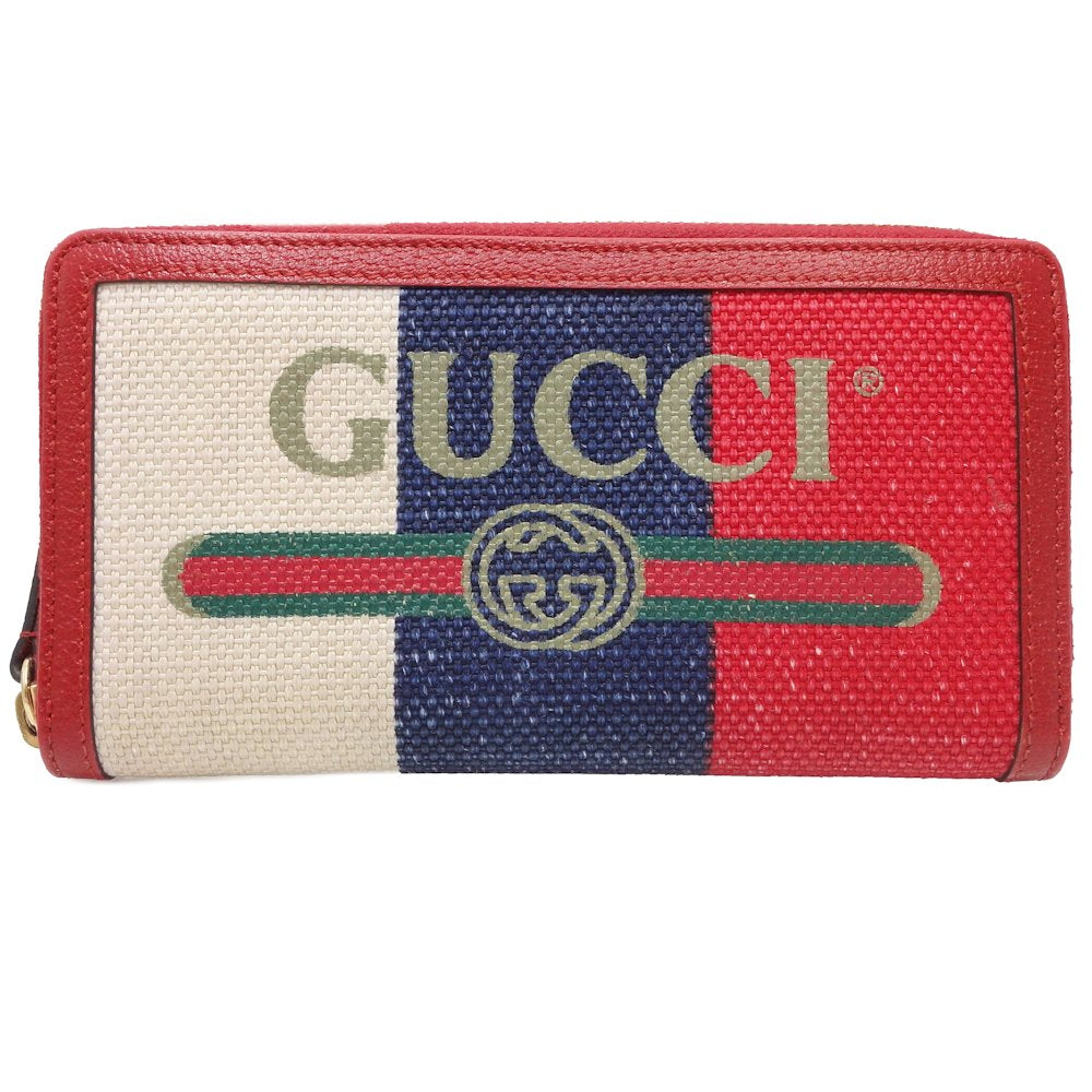 Luxury Gucci Trending 2025 Canvas/Leather Zip Around Wallet