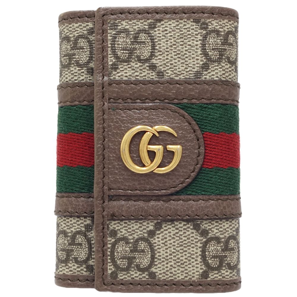 Luxury Gucci Trending 2025 Key Case GG Supreme Ophidia Canvas Leather