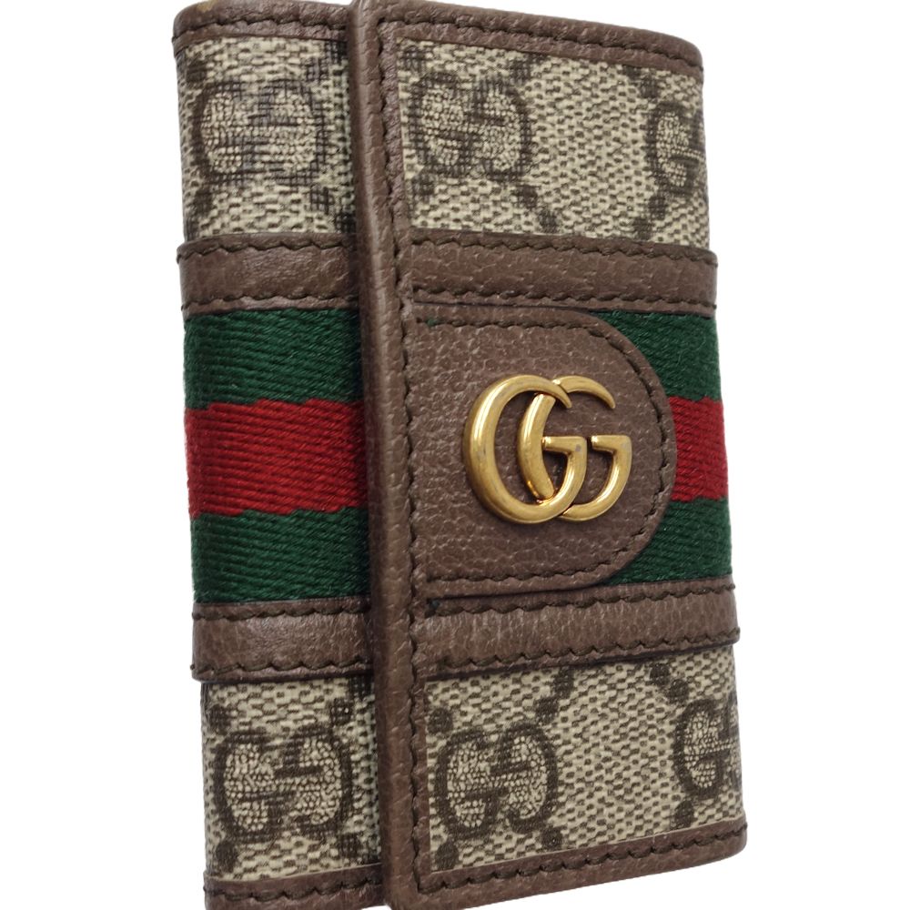Luxury Gucci Trending 2025 Key Case GG Supreme Ophidia Canvas Leather