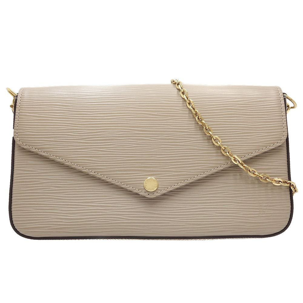 Louis Vuitton Leather Wallet Chain Pochette Felicie