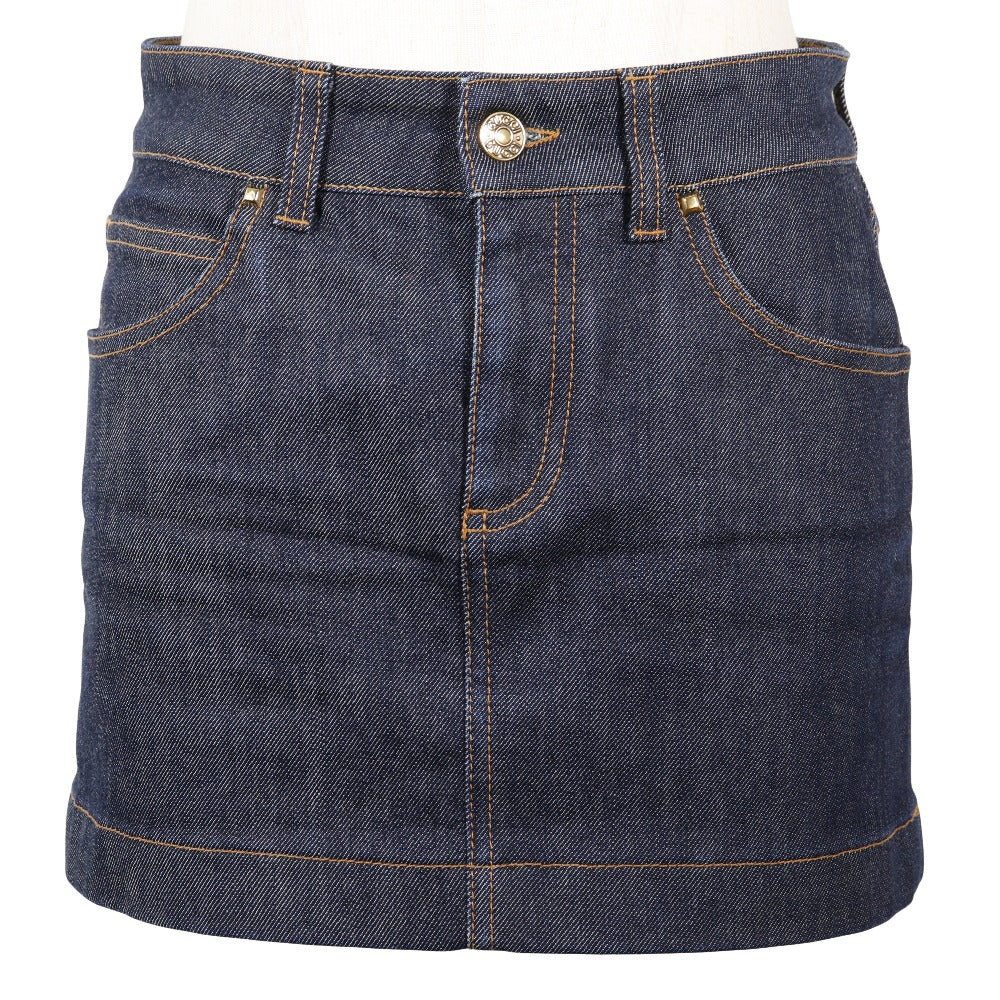 Luxury Gucci Trending 2025 Denim Mini Skirt Navy