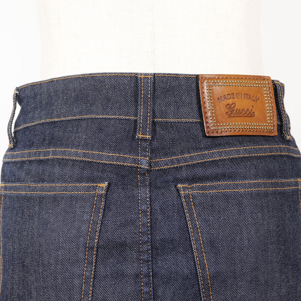 Luxury Gucci Trending 2025 Denim Mini Skirt Navy