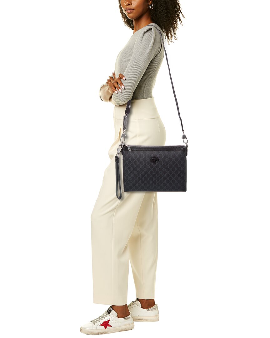 Luxury Gucci Trending 2025 Interlocking G GG Supreme Canvas & Leather Messenger Bag