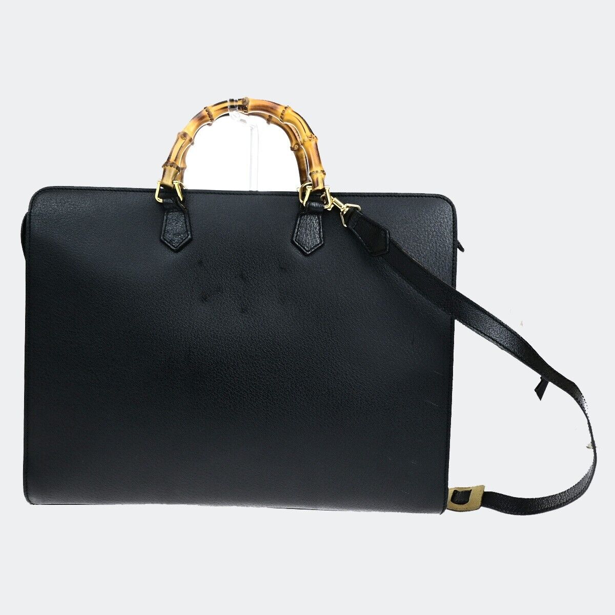 Luxury Gucci Trending 2025 Bamboo  Leather Briefcase Bag