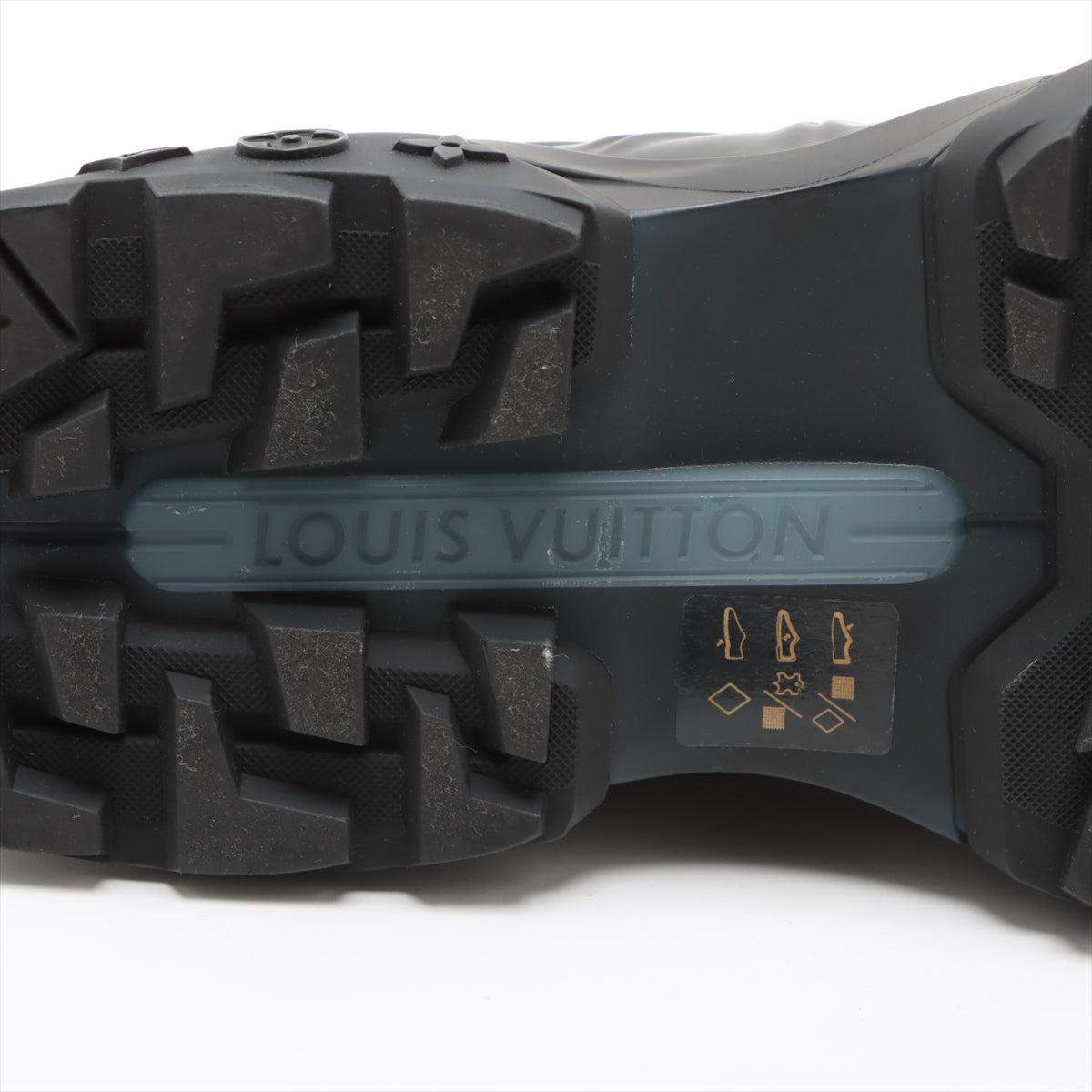 Louis Vuitton Millennium Line 21 Year Leather Trainers 8 Men Black FD0251 LV Logo