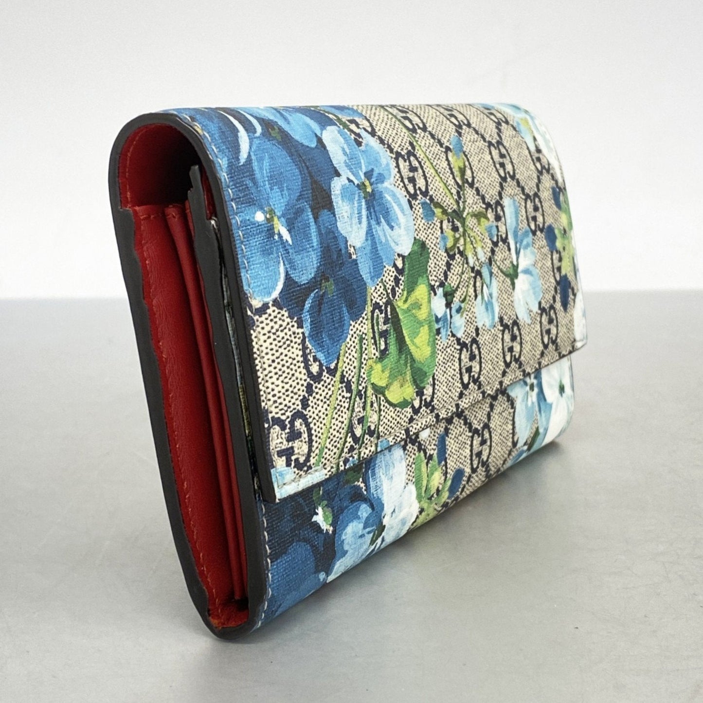 Gucci blue Navy Pvc Long Wallet (Bi-Fold)