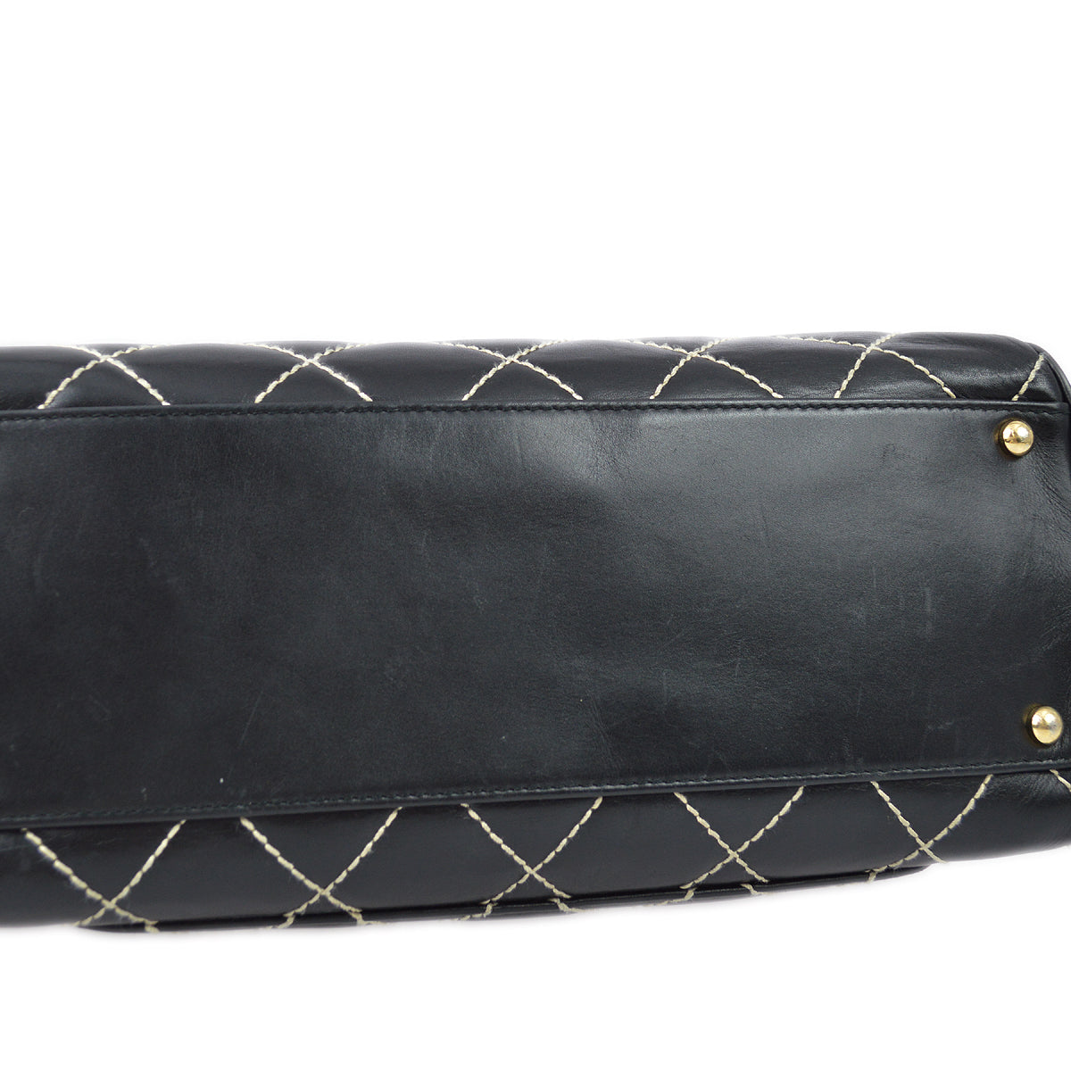 Luxury Chanel 2001-2003 Wild Stitch Handbag Black Calfskin
