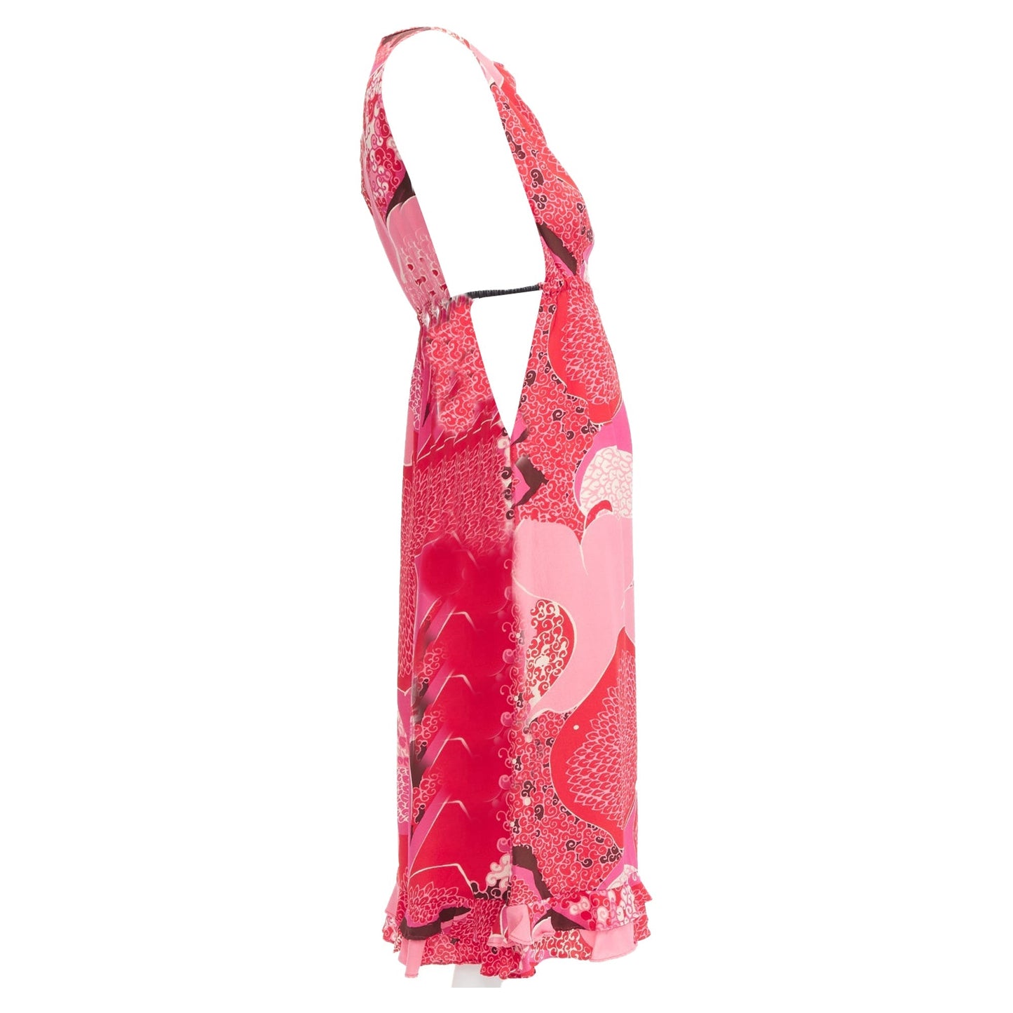 Gucci Tom Ford floral cutout leather strap dress