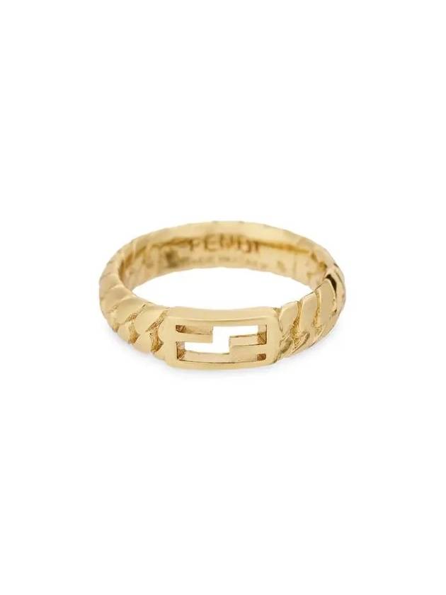 Luxury Fendi Baguette Ring Gold
