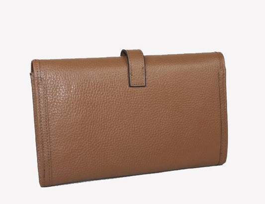 Luxury Hermes Wallet H1528 Ladies Cow Leather Apricot