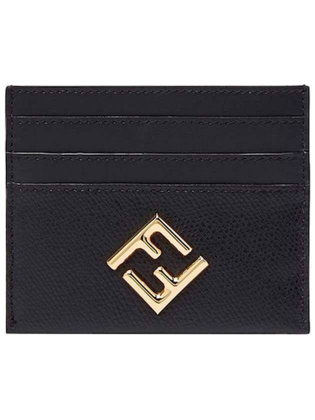 Luxury Fendi Logo Diamond Card Wallet Black