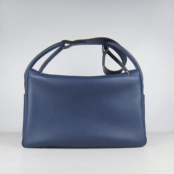 Luxury Hermes Lindy 6208 Ladies Lambskin Blue Handbag