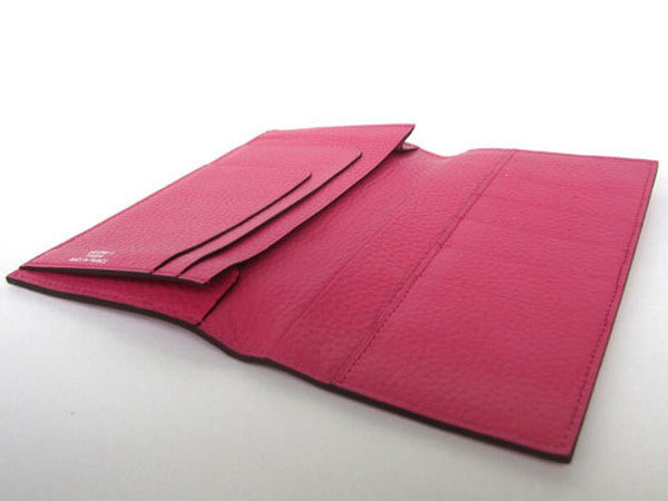 Luxury Hermes Wallet H2007 Ladies Cow Leather Pink