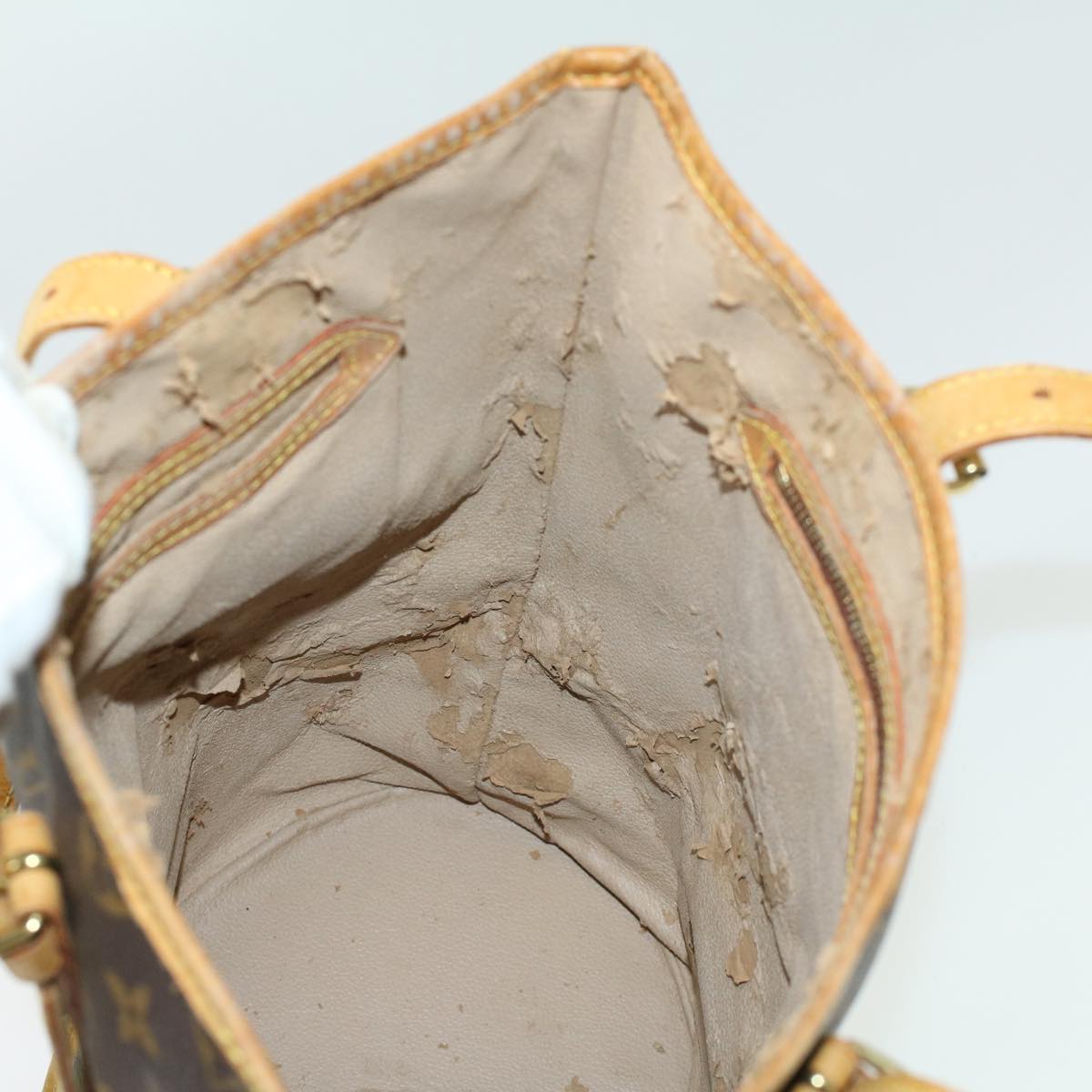 LOUIS VUITTON Monogram Bucket GM Shoulder Bag M42236 LV 19474C