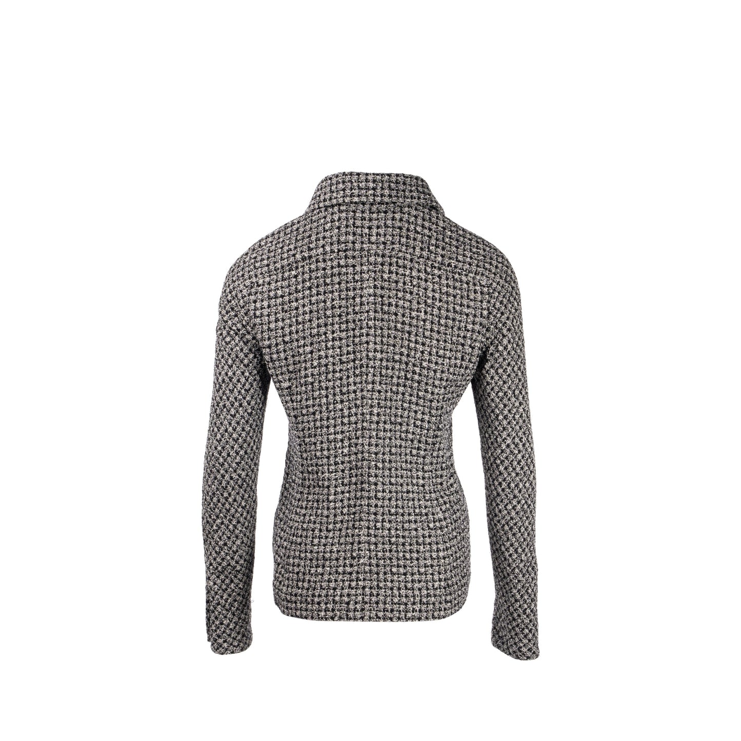 Chanel Size 38 09p Tweed Jacket Black/White