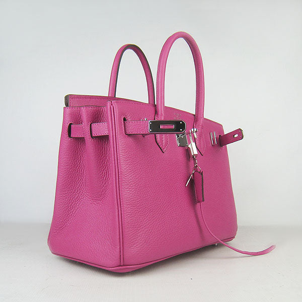 Luxury Hermes Birkin 30cm Togo Leather Handbags Peach Silver