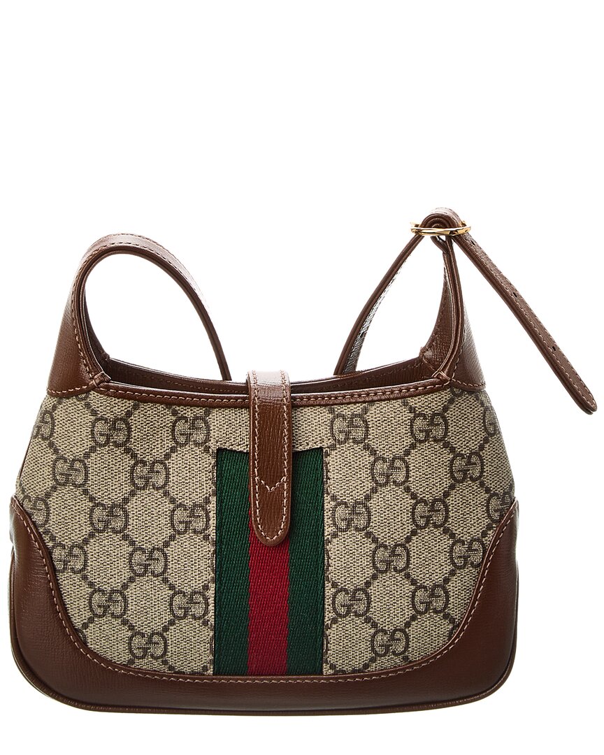 Luxury Gucci Trending 2025 Jackie 1961 Mini GG Supreme Canvas & Leather Shoulder Bag