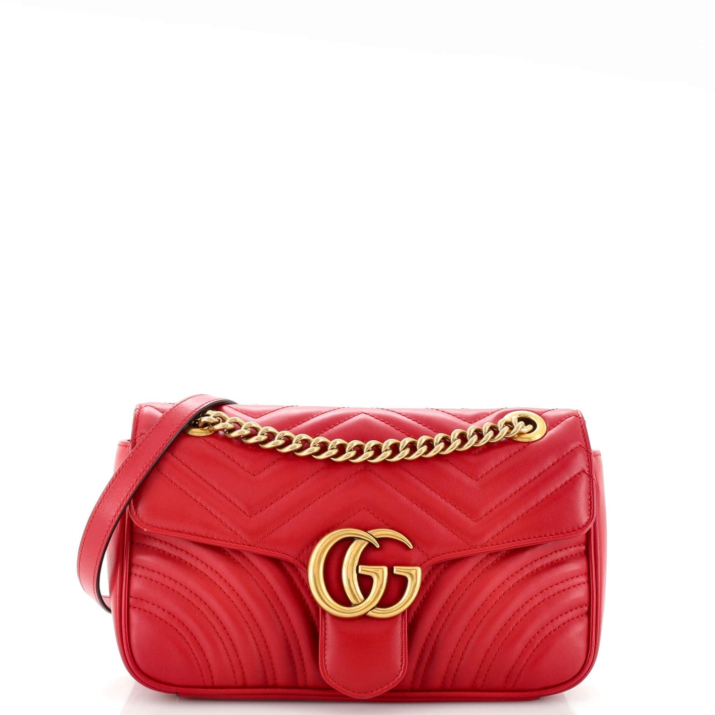 Luxury Gucci Trending 2025 GG Marmont Flap Bag Matelasse Leather Small