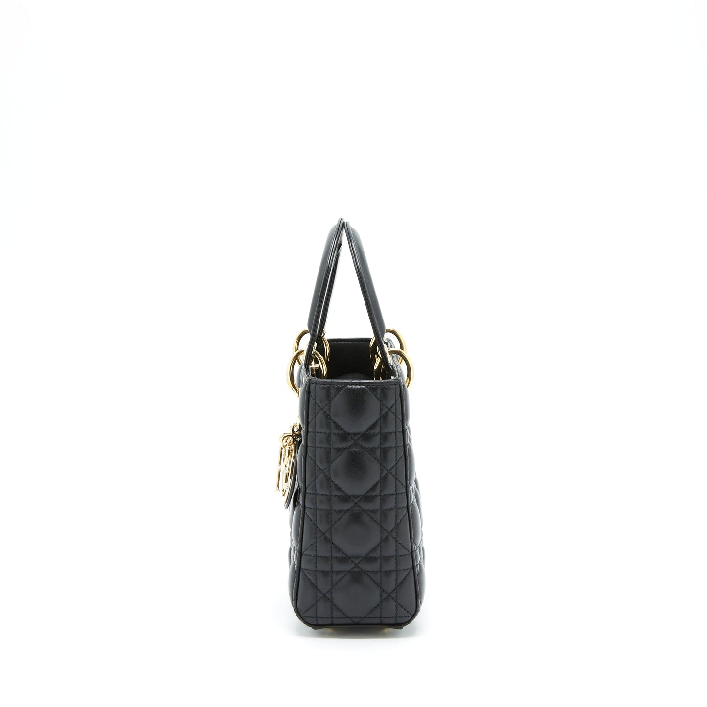 Luxury Dior Small Lady Luxury Dior Lambskin Black LGHW