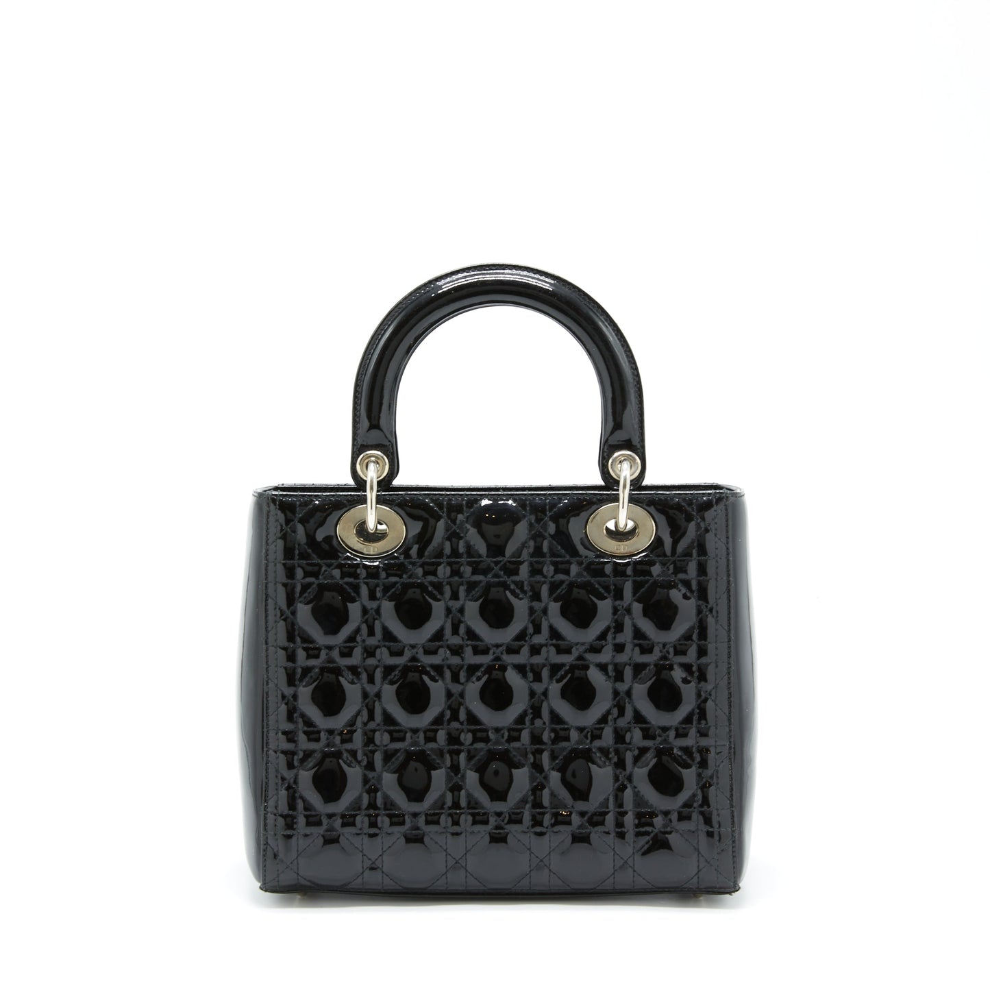 Luxury Dior Medium Lady Luxury Dior Patent Black SHW