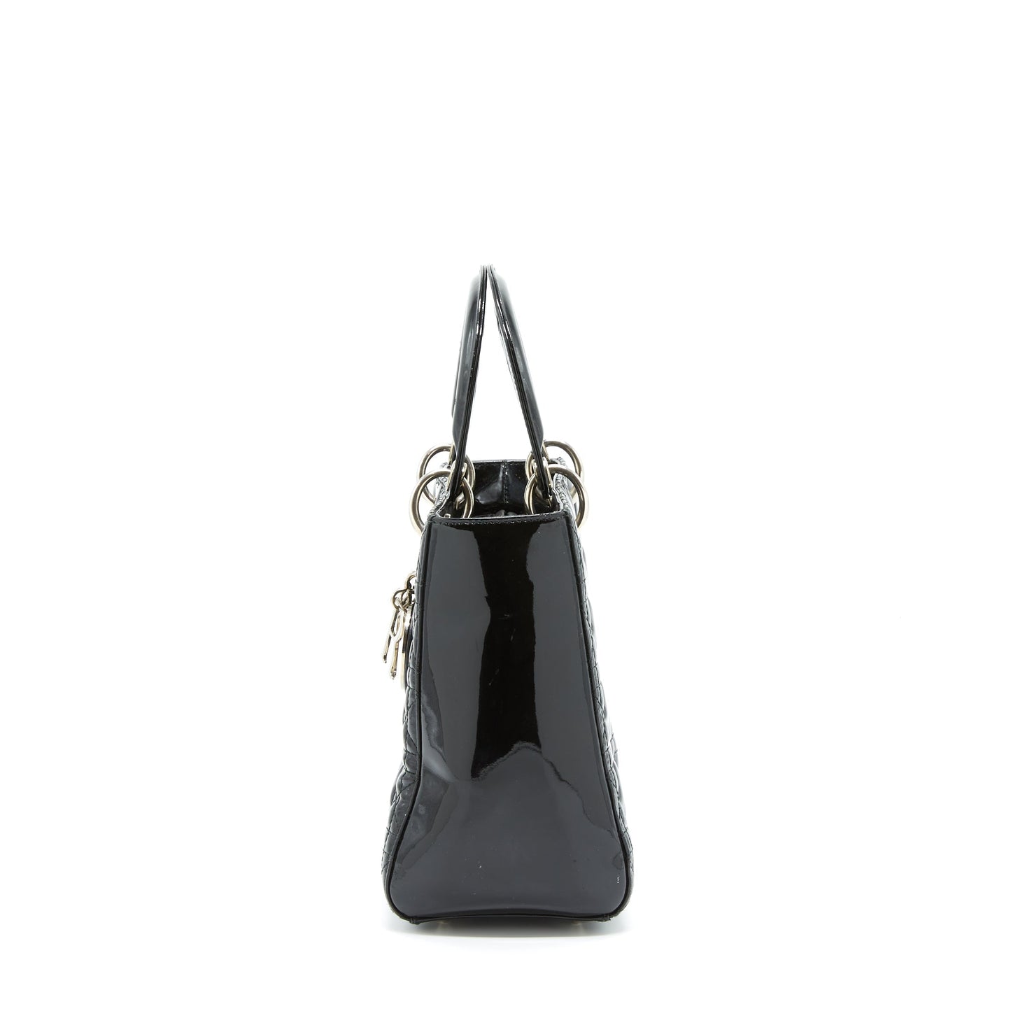 Luxury Dior Medium Lady Luxury Dior Patent Black SHW