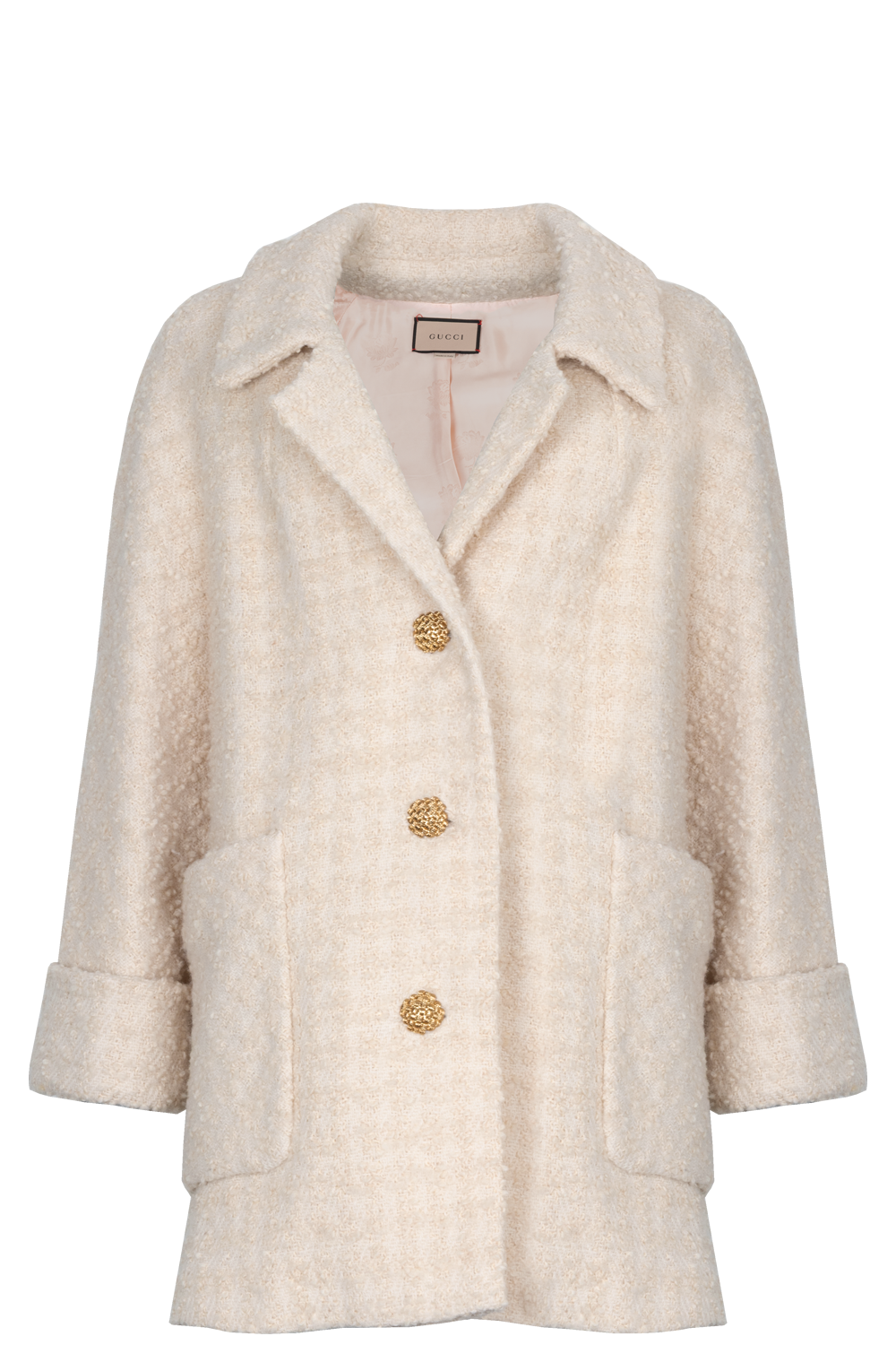Luxury Gucci Trending 2025 Coat Wool Tweed Beige