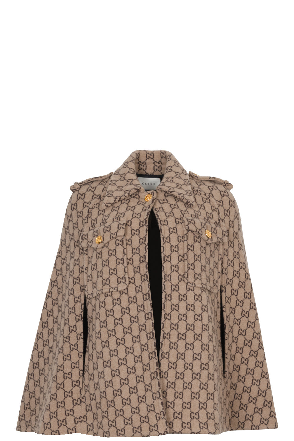 Luxury Gucci Trending 2025 GG Supreme Cape Wool Beige