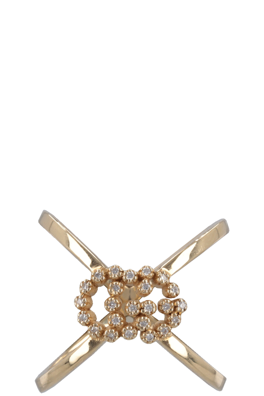 Luxury Gucci Trending 2025 Running GG Ring 18k Gold Diamonds