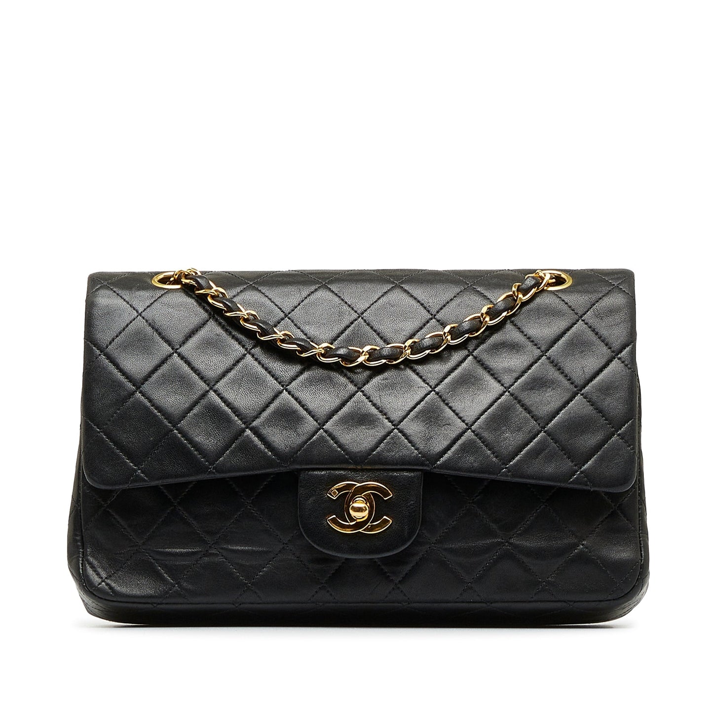 Luxury Chanel Medium Classic Lambskin Double Flap Shoulder Bag