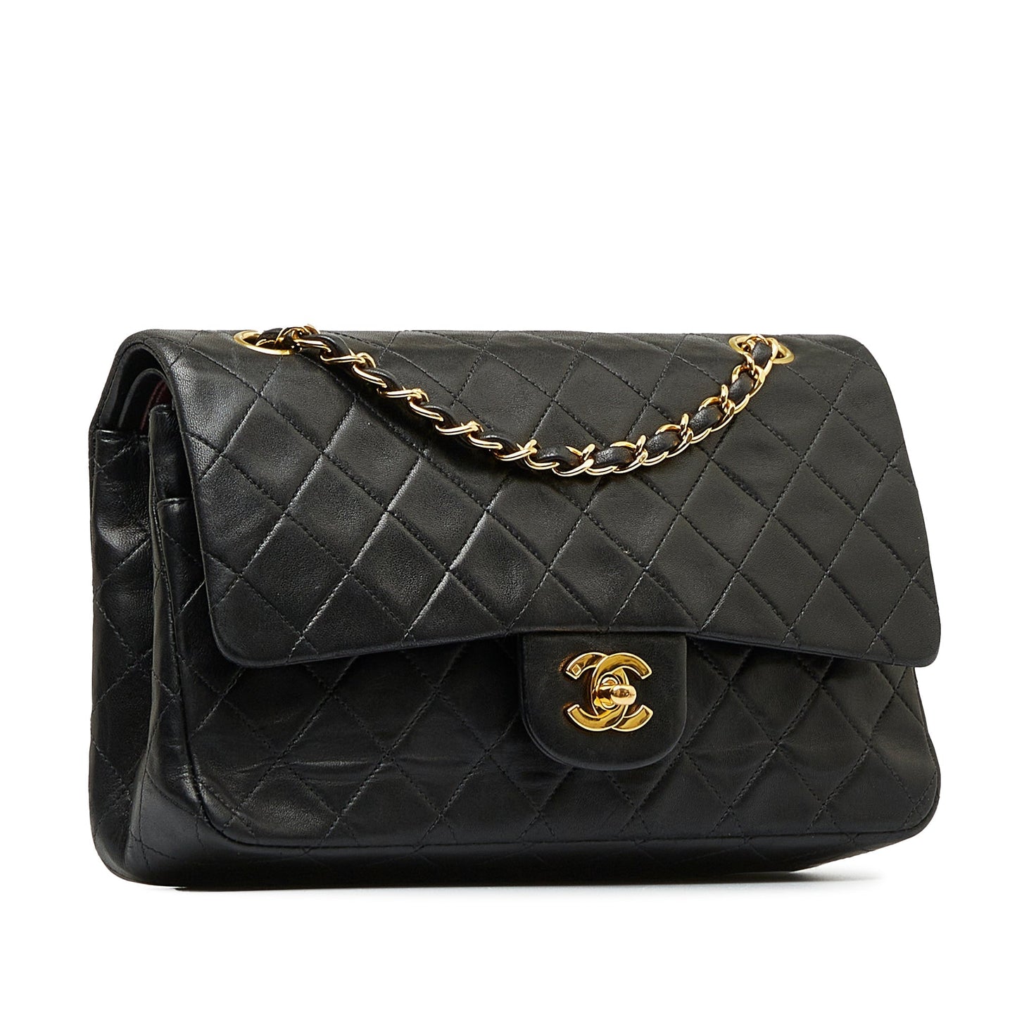 Luxury Chanel Medium Classic Lambskin Double Flap Shoulder Bag