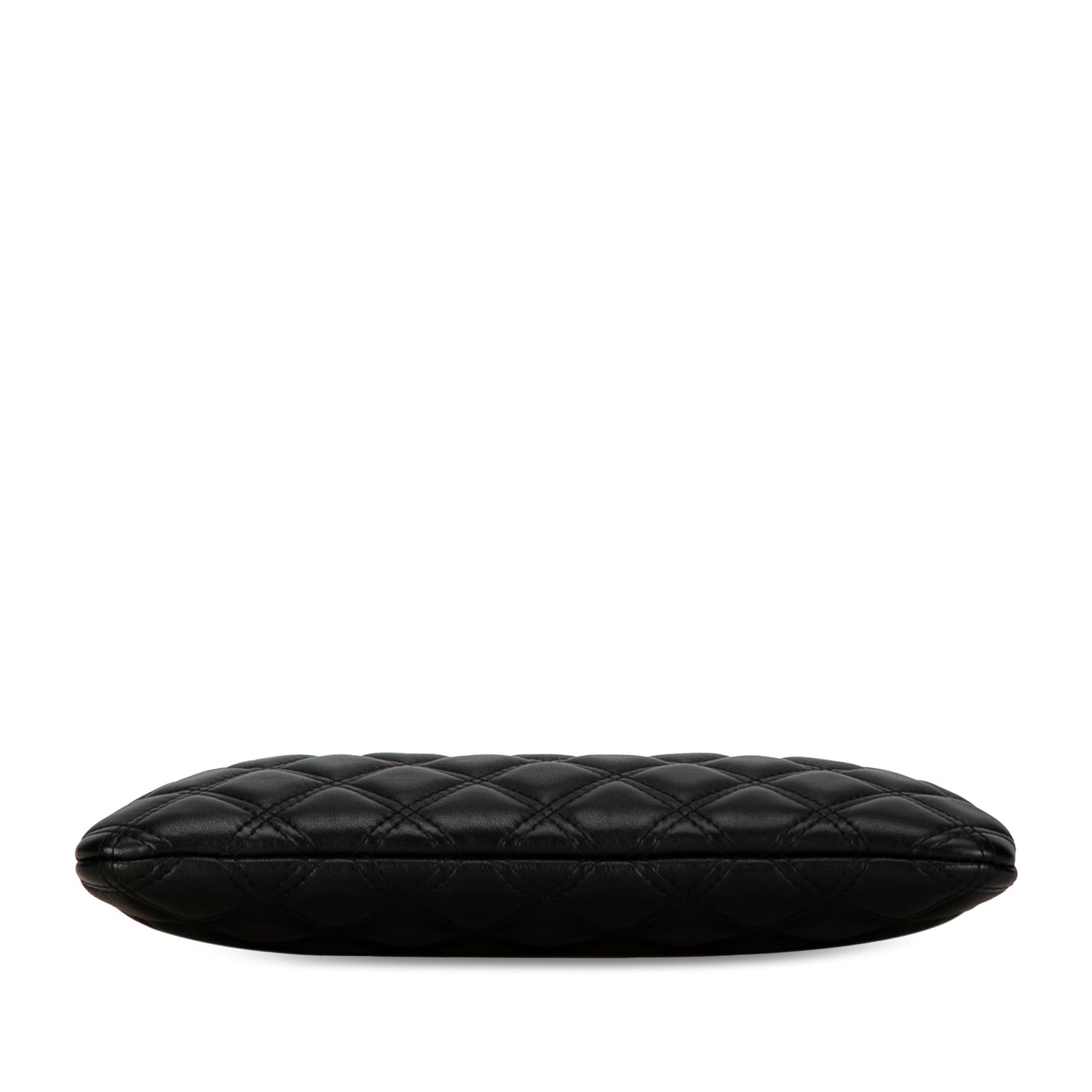 CHANEL Lambskin Double Stitch Cosmetic Case Clutch Bag