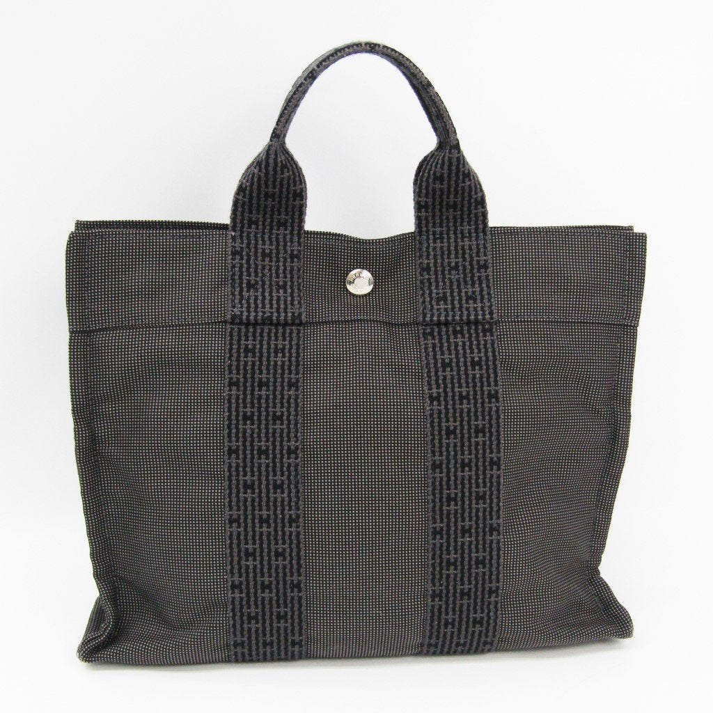 Luxury Hermes Gray Canvas Herline PM Tote (SHA12027)