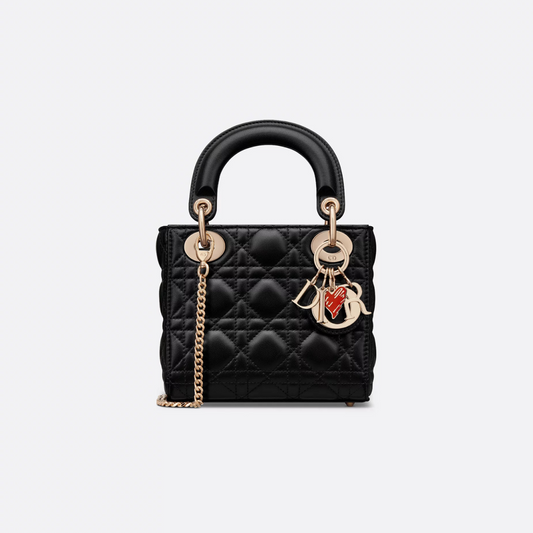 Luxury Dioramour Mini Lady Luxury Dior Bag Black Cannage Lambskin