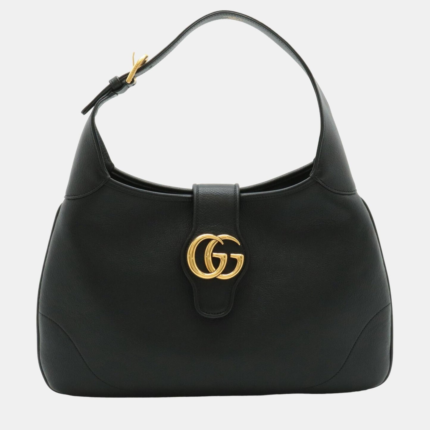 Luxury Gucci Trending 2025 Black Goatskin Medium Aphrodite Shoulder Bag