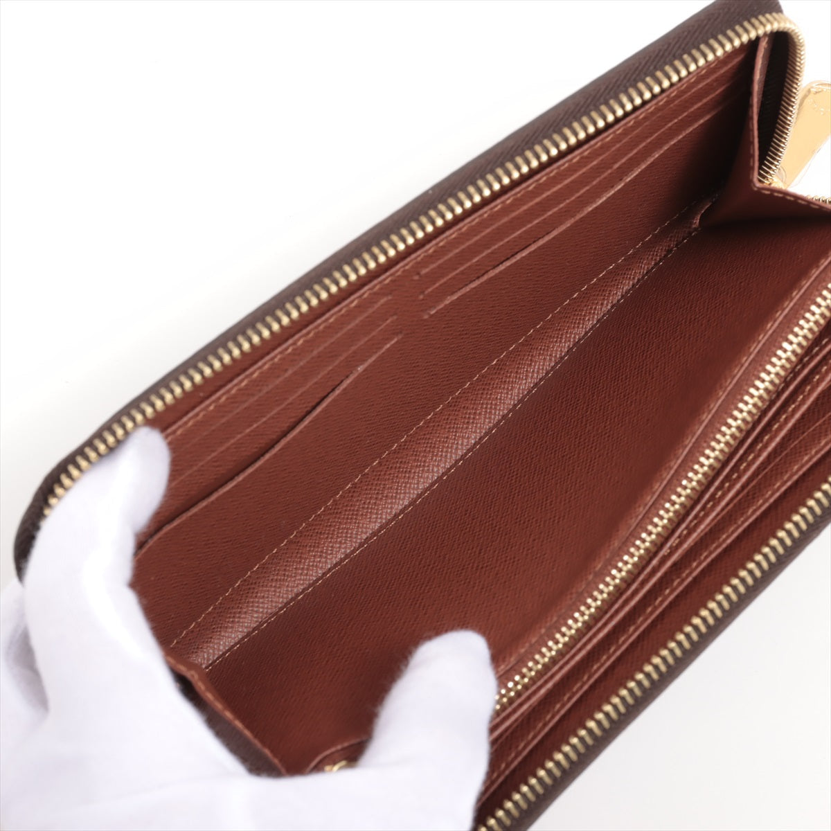 Louis Vuitton Monogram Zippyr Wallet M42616 Brown Round Zipper Wallet
