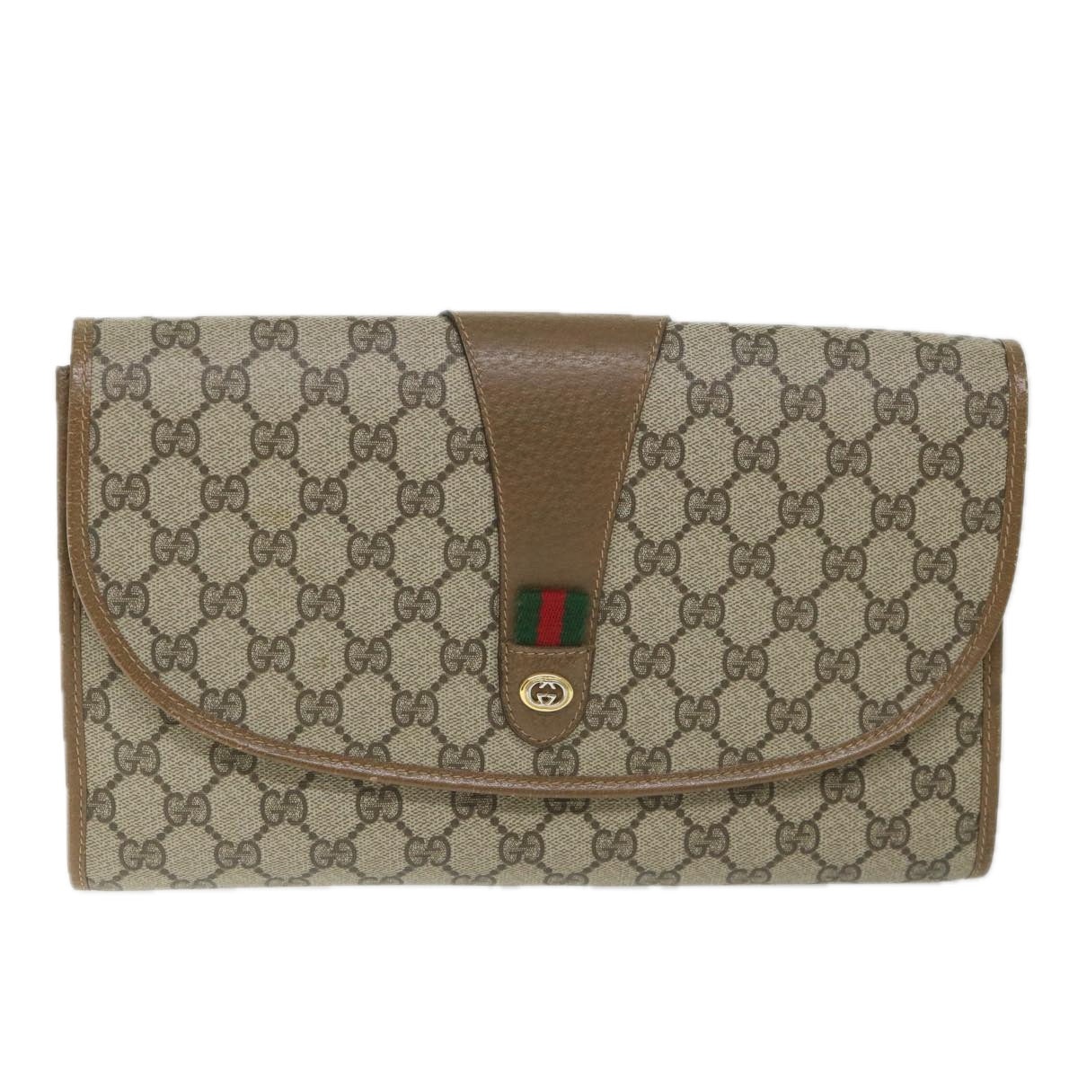 Gucci Gg Supreme  Canvas Clutch Bag ()