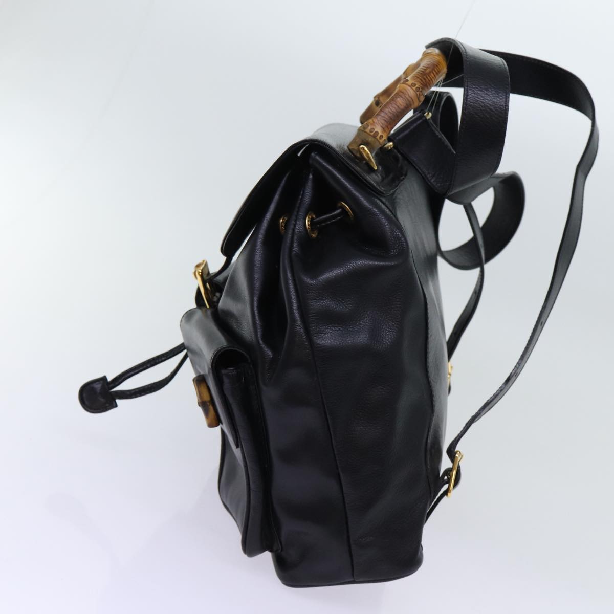 Gucci Bamboo  Leather Backpack Bag