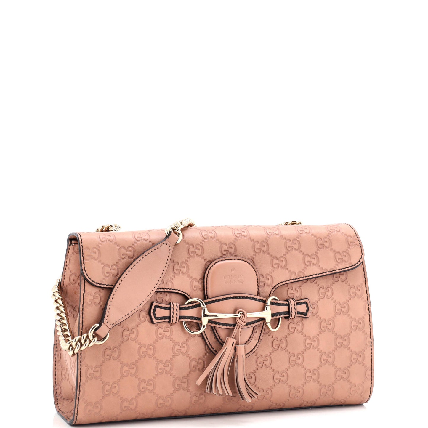 Emily Chain Flap Bag Guccissima Leather Medium