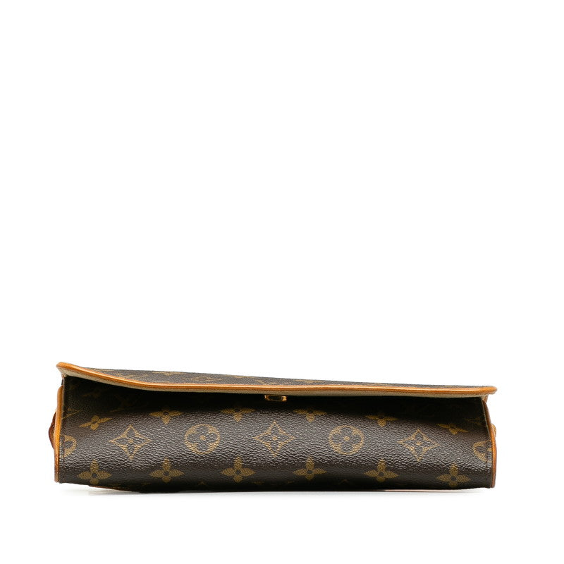 Louis Vuitton Monogram Pochette Twin GM  Shoulder Bag M51852 Brown PVC Leather  Louis Vuitton