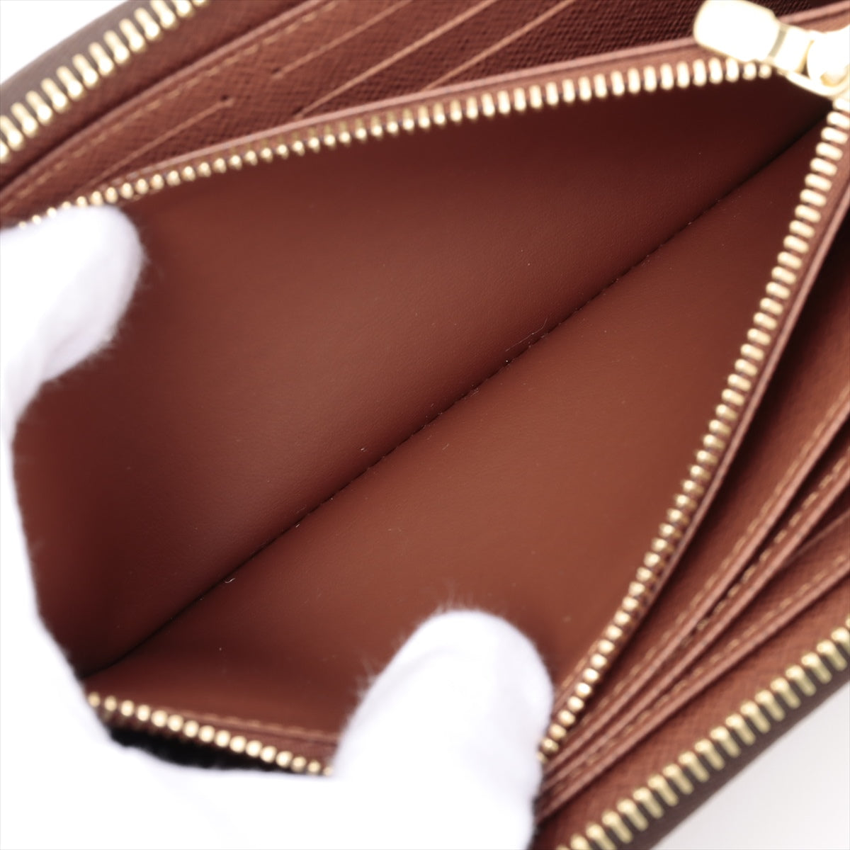 Louis Vuitton Monogram  Wallet M42616 Brown Round Zip Wallet