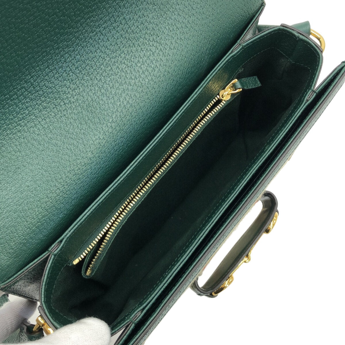 Gucci Horsebit  Canvas Shoulder Bag ()