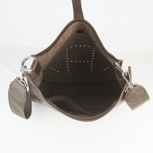 Luxury Hermes Evelyne I handbag H6309 dark coffee