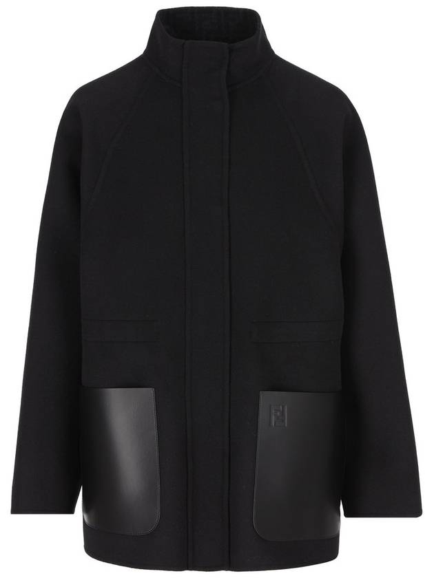 Luxury Fendi Wool Jacket Black