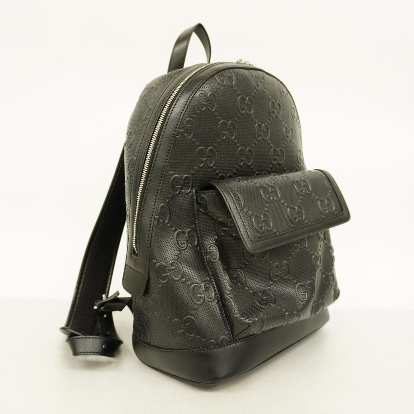 Luxury Gucci Trending 2025 Gg Embossé  Leather Backpack Bag ()
