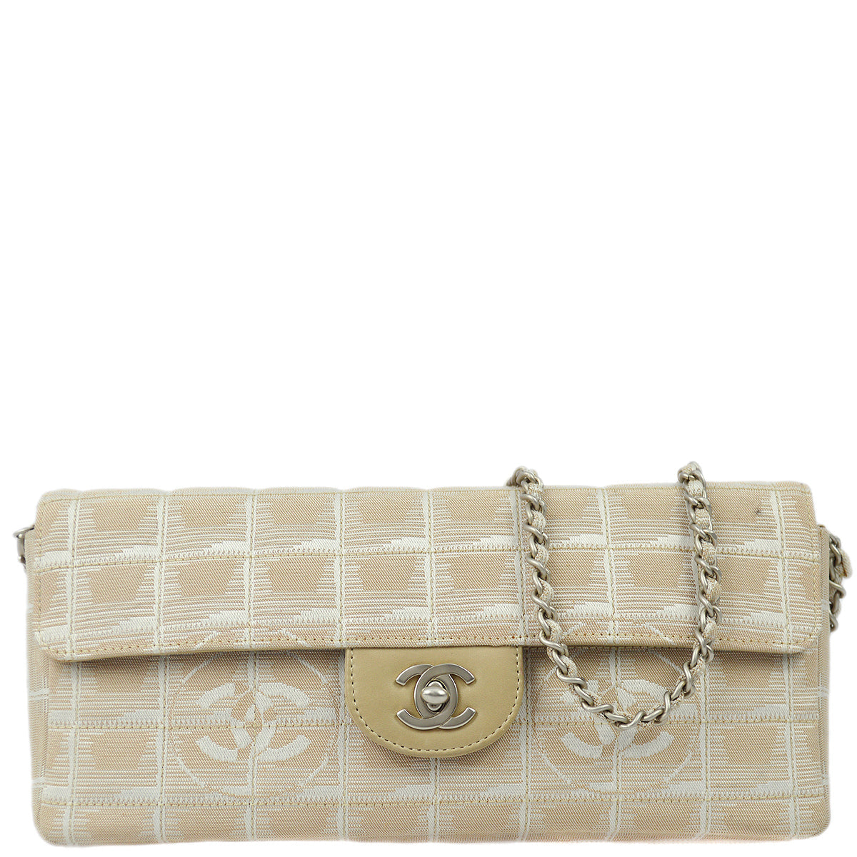 Luxury Chanel 2001-2003 Nylon East West New Travel Line Flap Bag